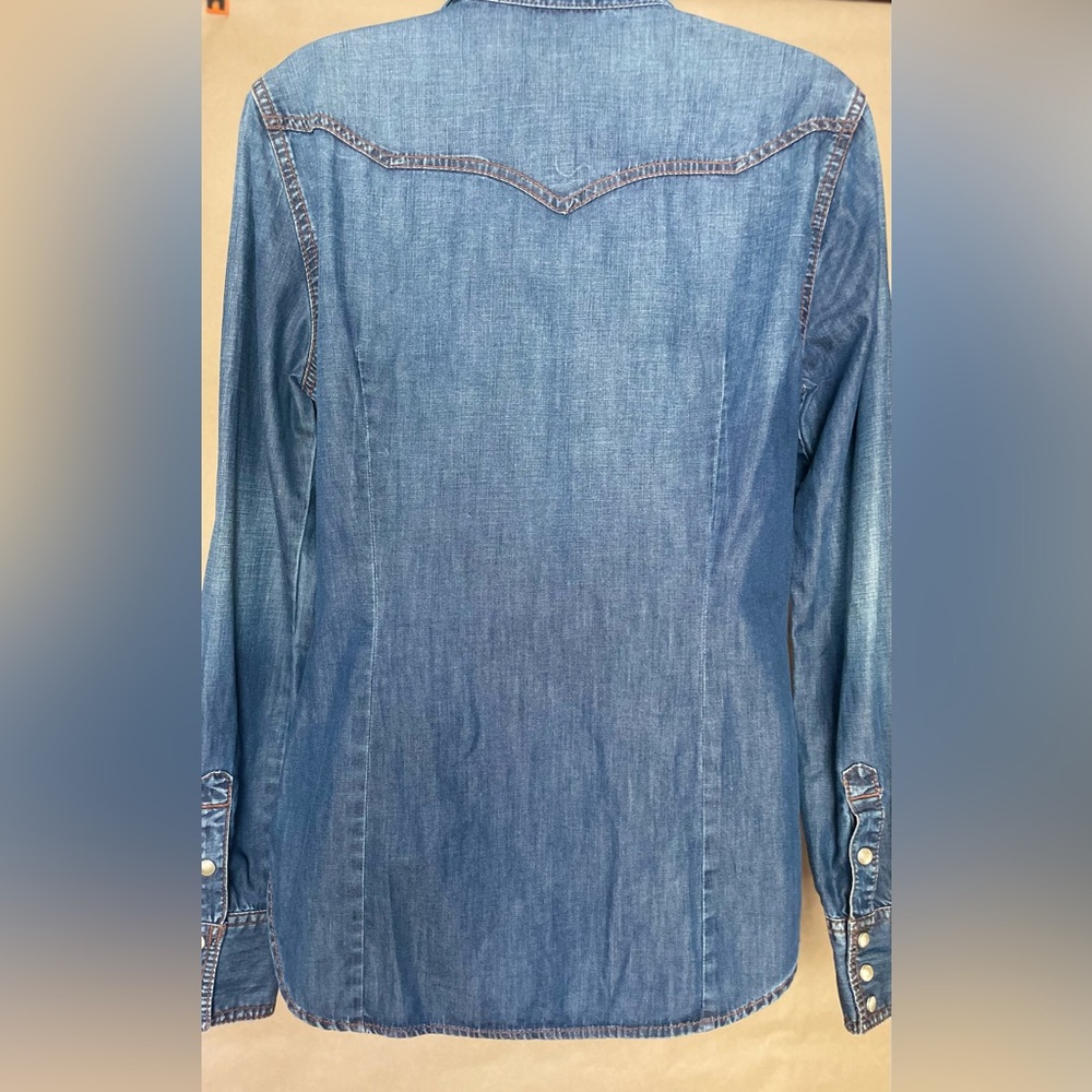 True Religion Long Sleeve Denim Blouse - Picture 8 of 11